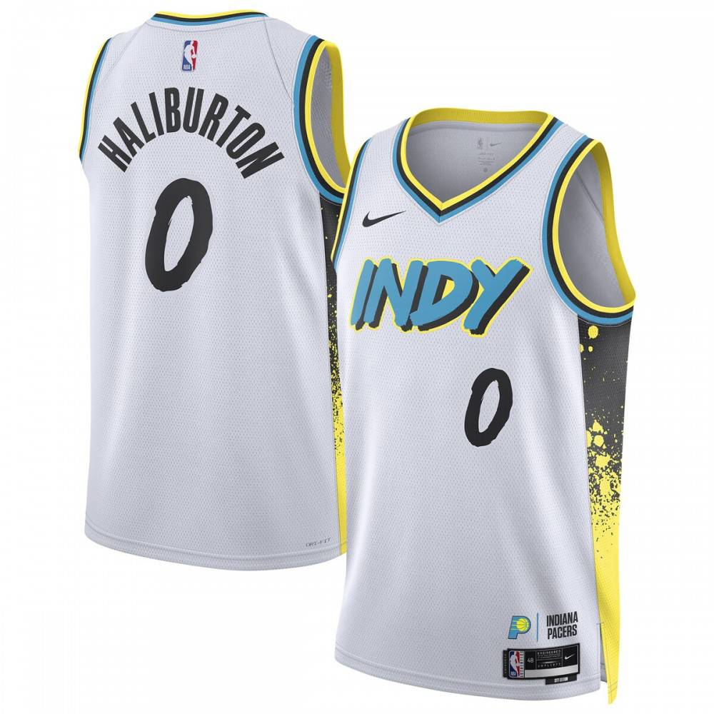 Tyrese Haliburton Indiana Pacers Unisex 2024/25 Swingman Player Jersey - City Edition - White-Pro Kit Vault | Brand New 26/27 Sports Jerseys
